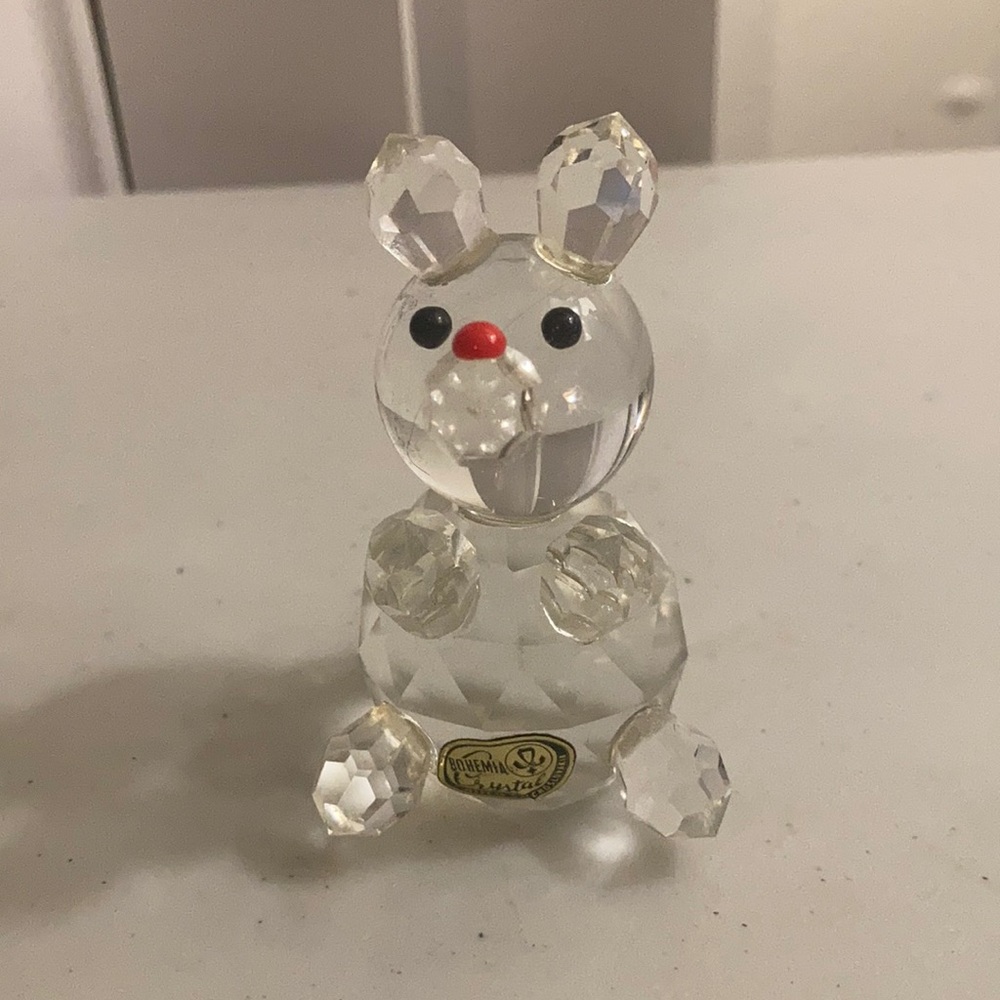 Bohemian Crystal Czechoslovakian Animal Figure